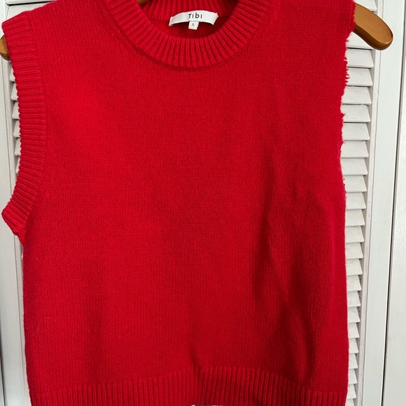 Tibi lambswool distressed sweater vest, S - Picture 3 of 5
